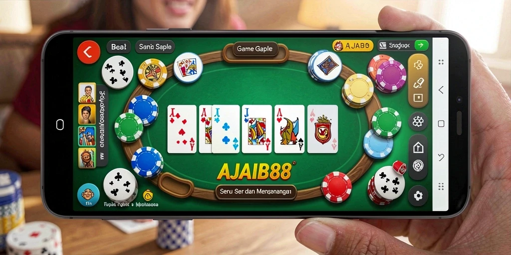 Tampilan permainan Gaple yang seru dan interaktif di AJAIB88.