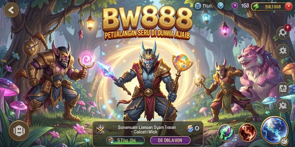 Tampilan gameplay seru di BW888 menjelajahi dunia petualangan.