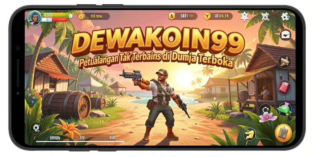 Gameplay DEWAKOIN99 yang menampilkan kebebasan eksplorasi yang luas.