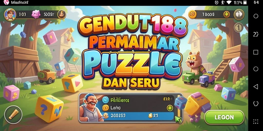 Tampilan gameplay GENDUT188 dengan menantang puzzle menarik.