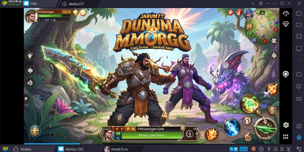 Tampilan gameplay menakjubkan dari JARUM77 yang penuh action.