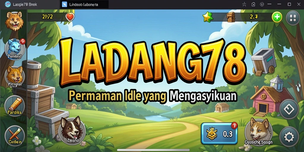 Tampilan gameplay LADANG78 yang menarik dan penuh warna.