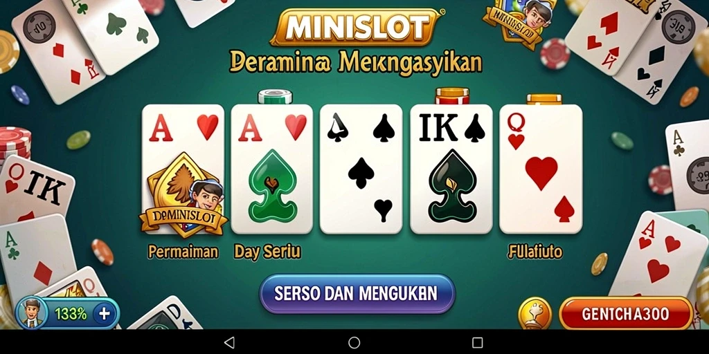 Screenshot gameplay MINISLOT yang menampilkan aksi domino yang mendebarkan.