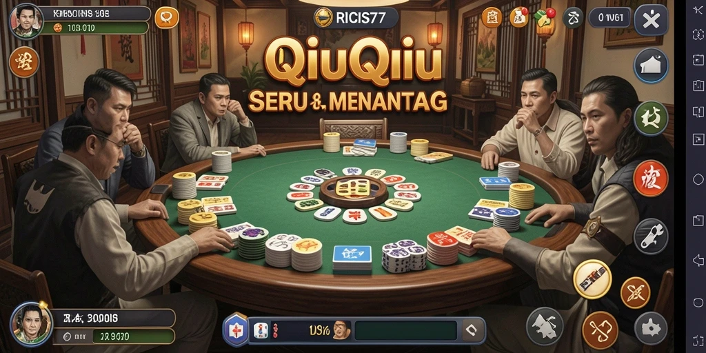 Screenshot gameplay QiuQiu RICIS77 dengan grafis menarik.