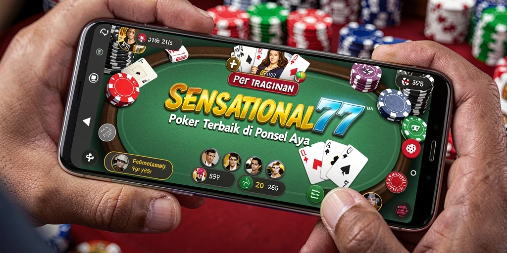Screenshot gameplay SENSATIONAL77 menampilkan aksi poker seru dan grafis yang memukau.