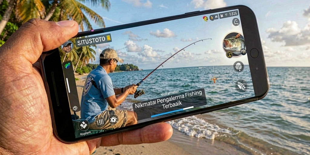 Tampilan seru dari gameplay SITUSTOTO saat menangkap ikan.